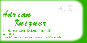 adrian knizner business card